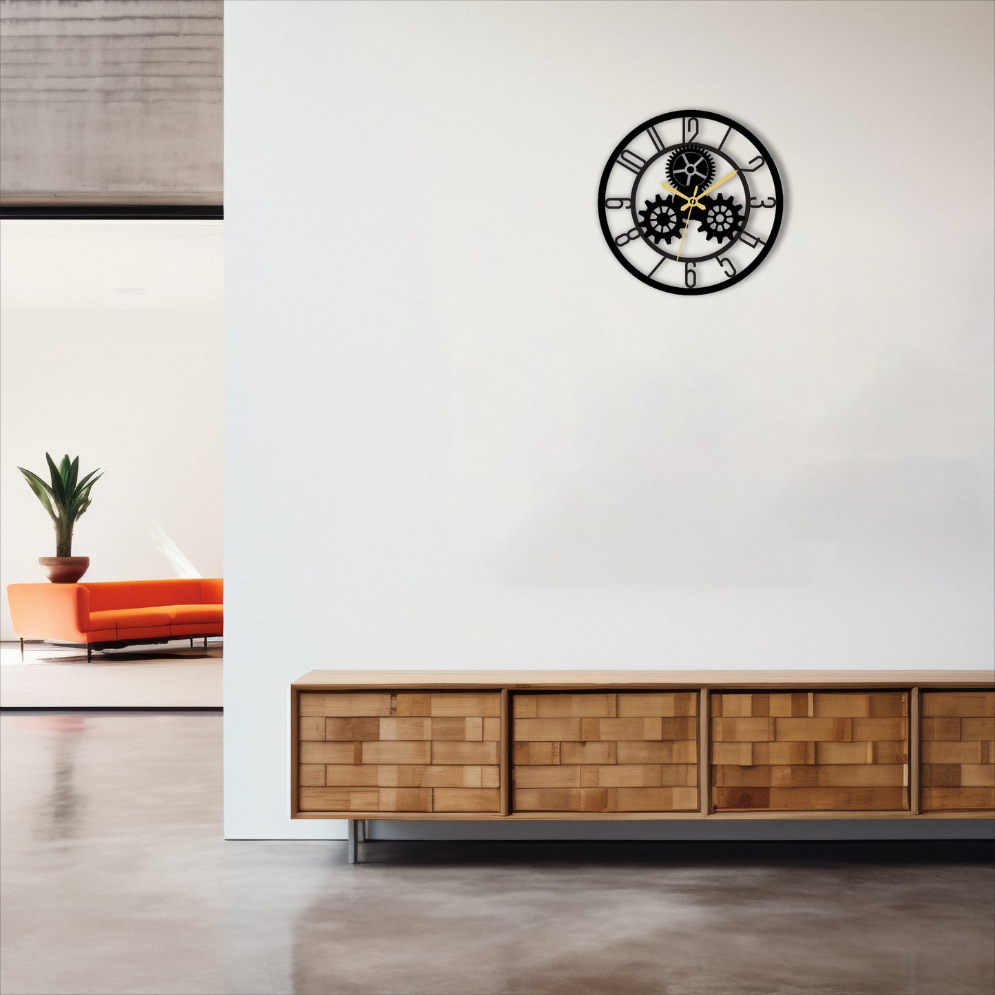 Industrial Gear Wall Clock