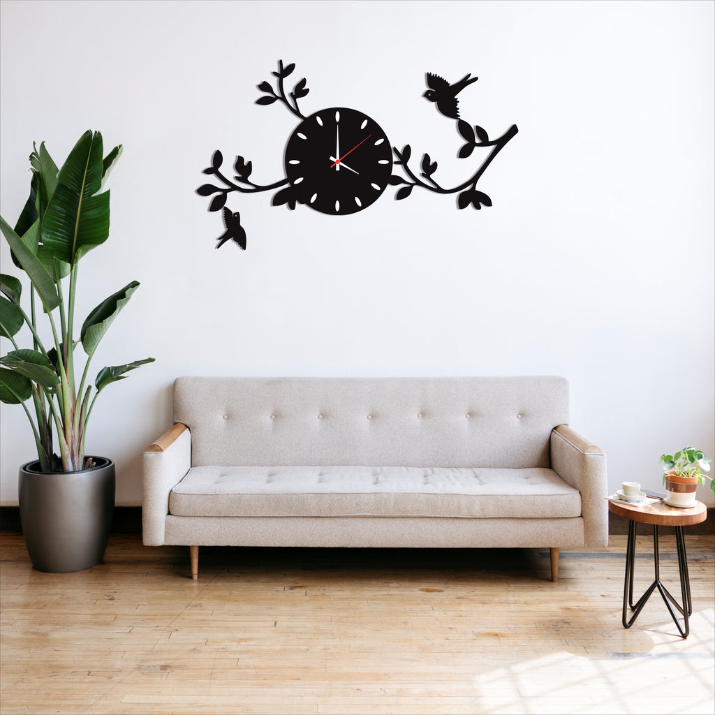 Wallexo Birds on Branches Wall Clock
