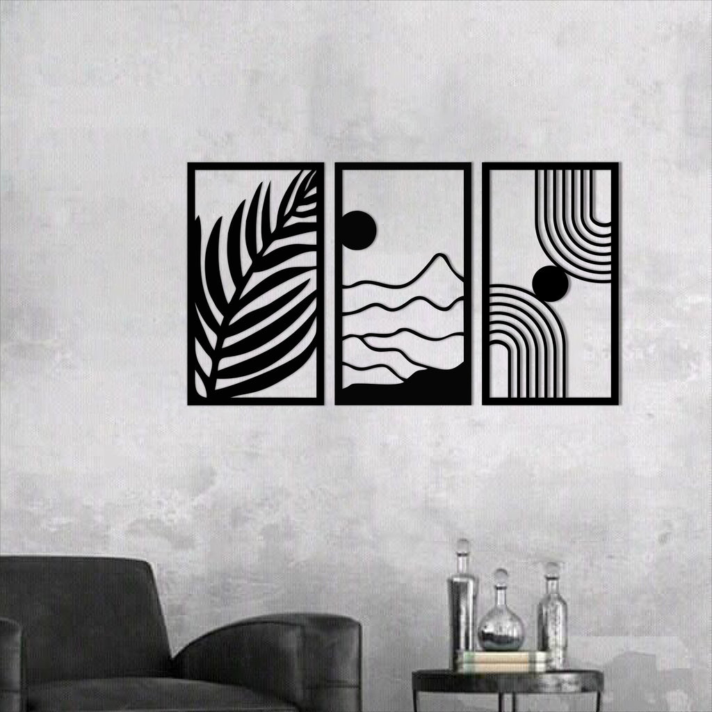 Wallexo Abstract Wall Art 3-Panel