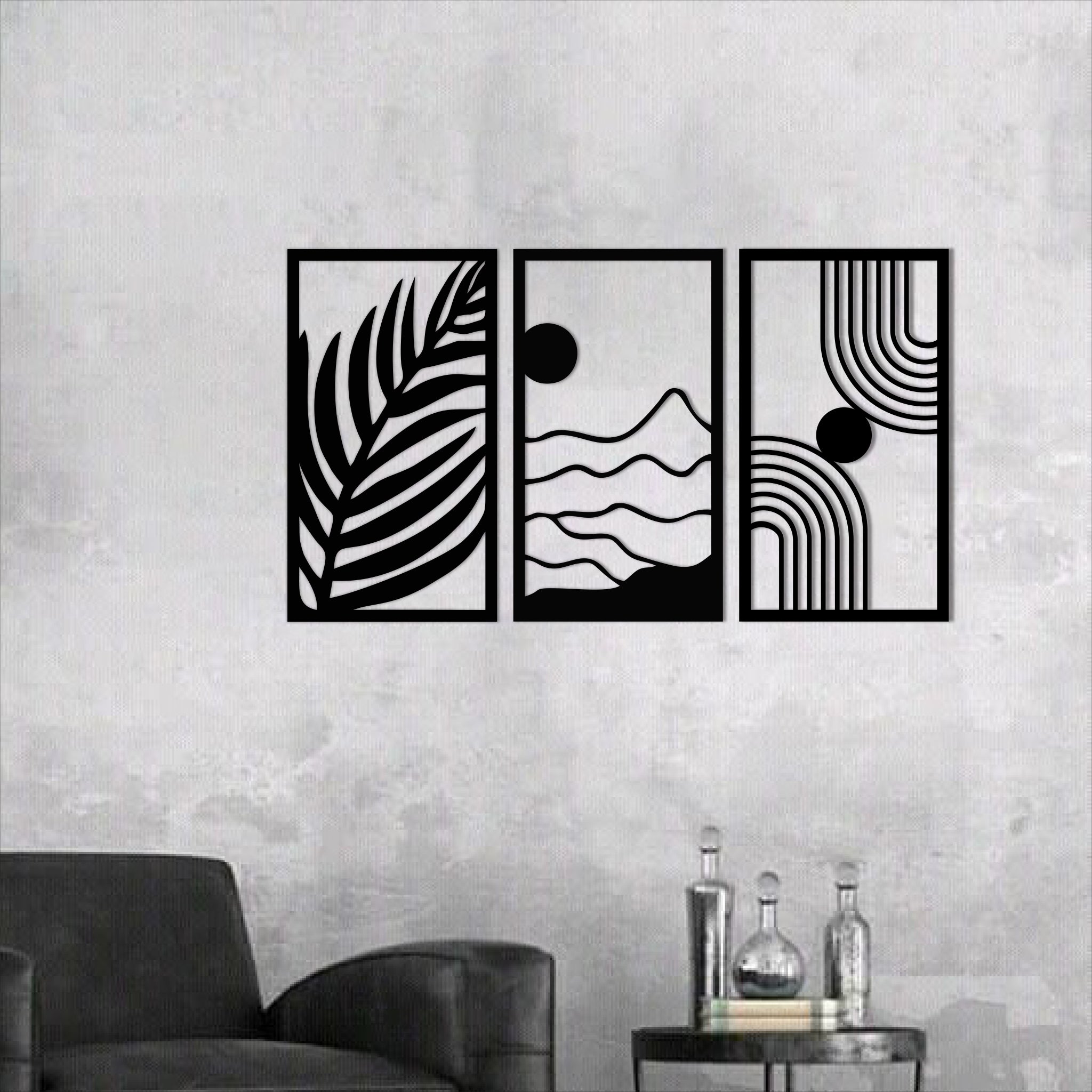 Wallexo Abstract Wall Art 3-Panel