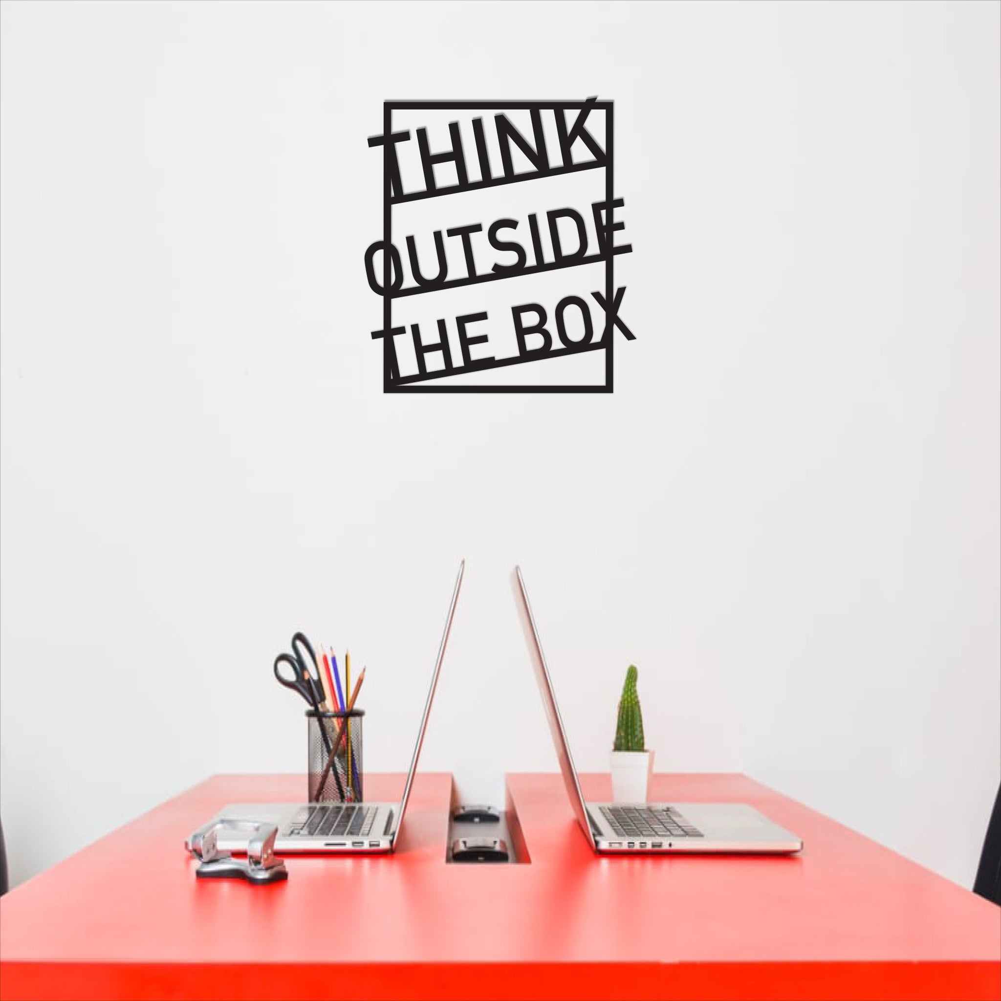 Wallexo Modern "Think Outside The Box" Wall Art