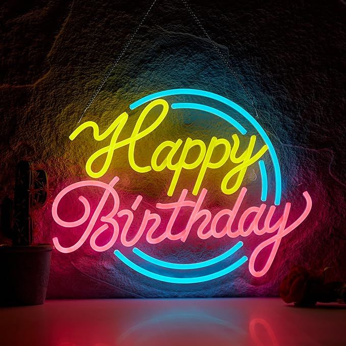 Wallexo Happy Birthday LED Neon Sign