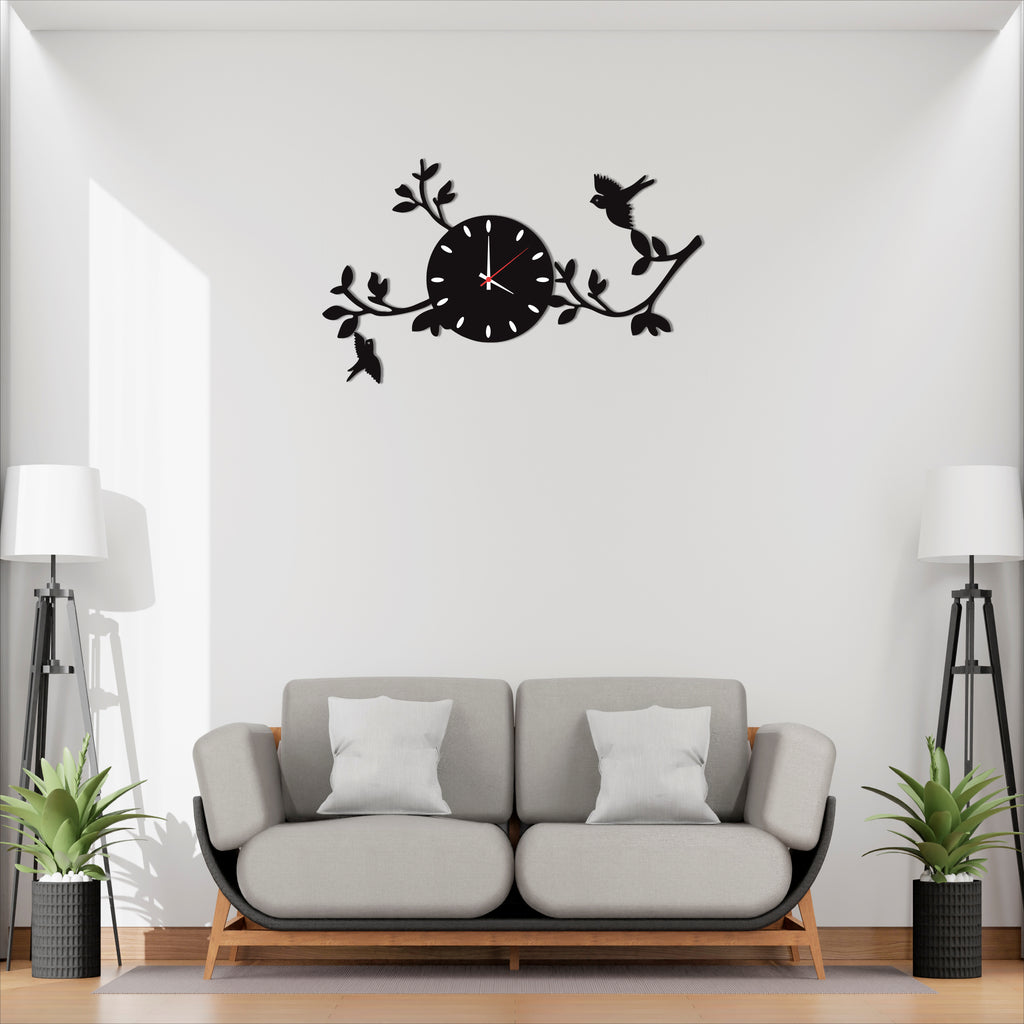 Wallexo Birds on Branches Wall Clock