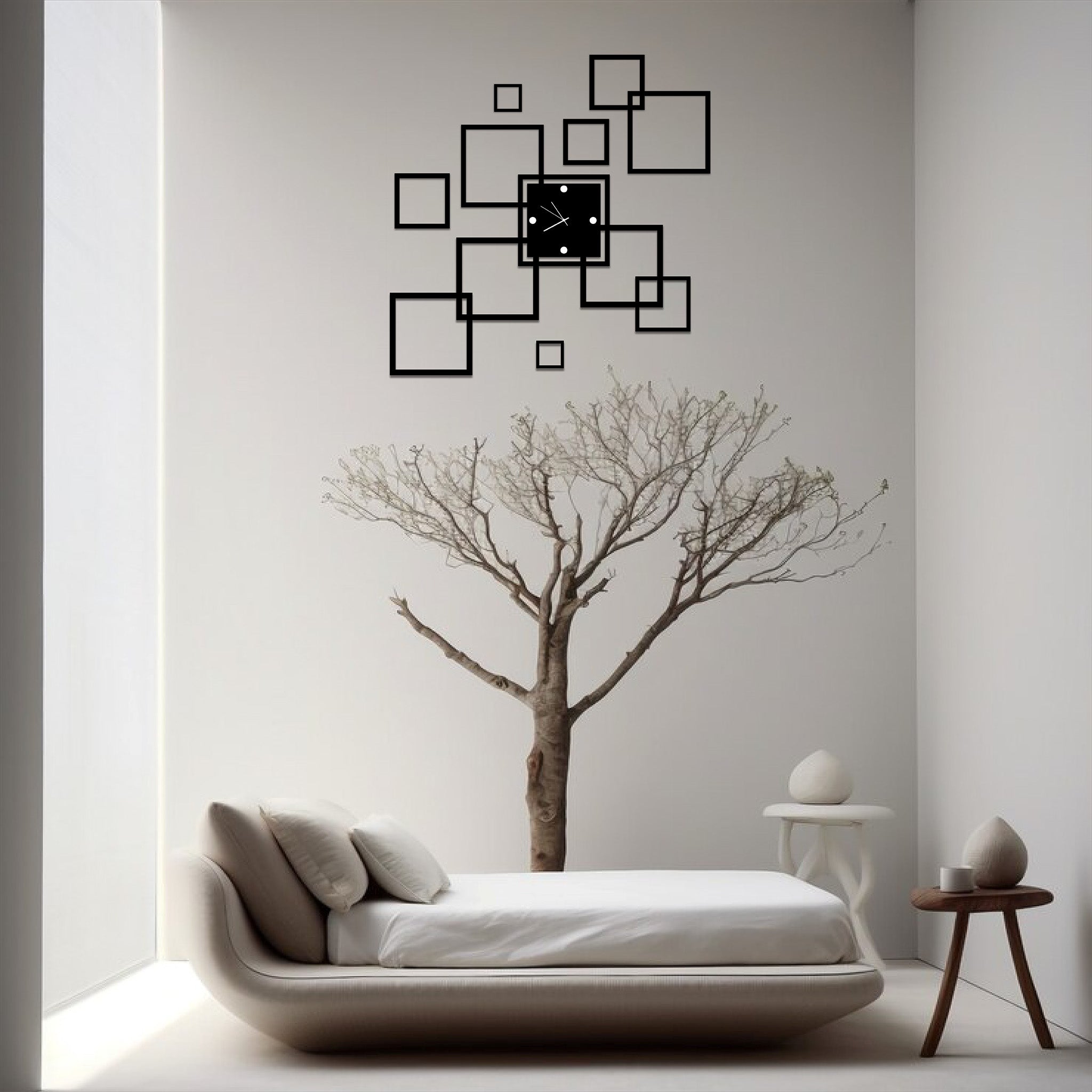Wallexo Modern Square Frame Wall Clock