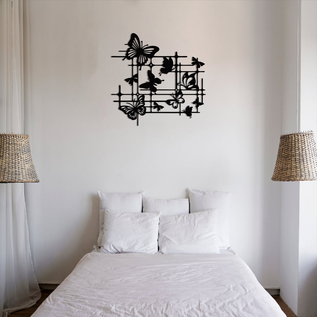 Wallexo Modern Black Butterfly Wall Art Modern