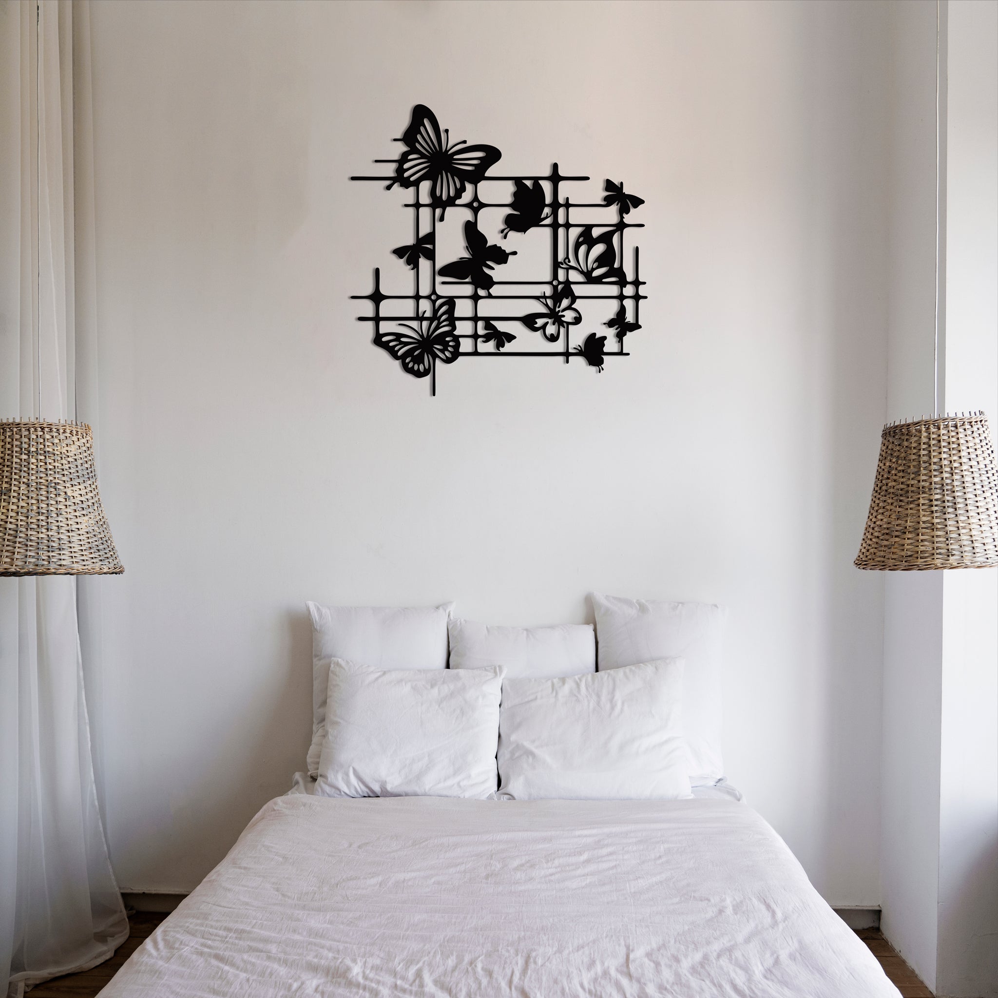 Wallexo Modern Black Butterfly Wall Art Modern