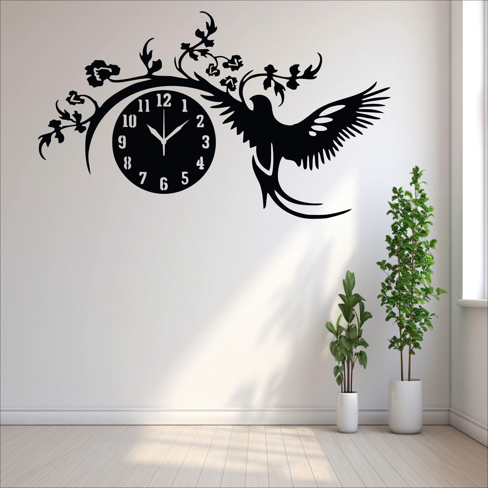 Wallexo Bird & Floral Decorative Wall Clock