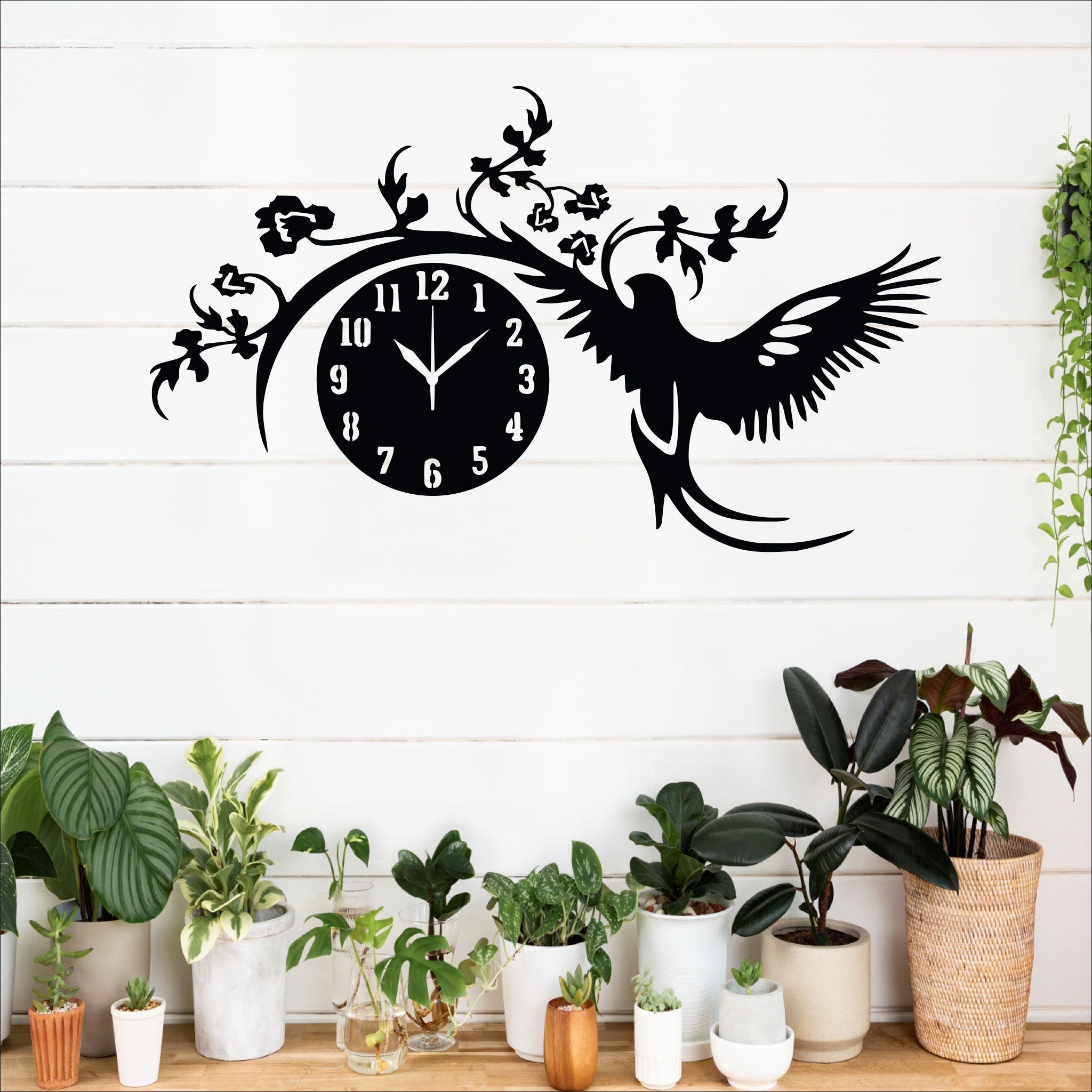 Wallexo Bird & Floral Decorative Wall Clock