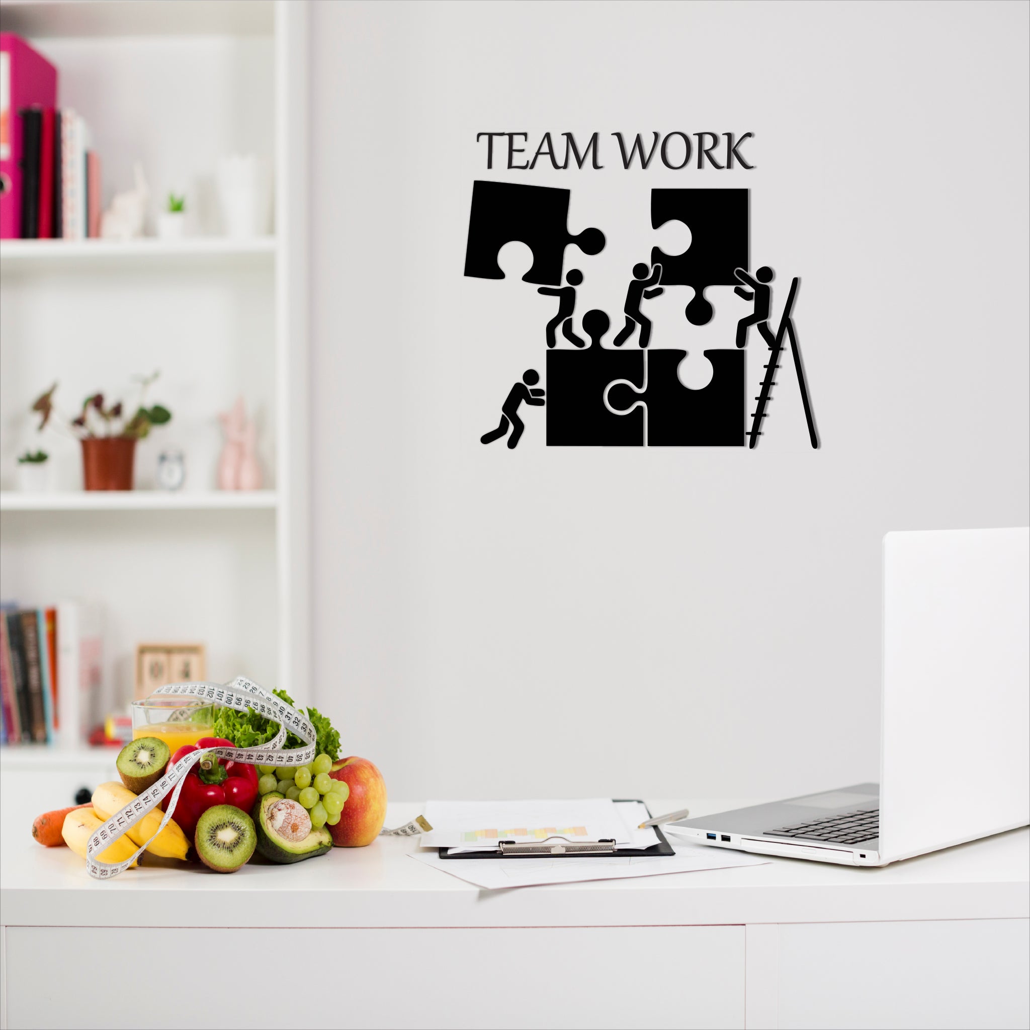 Wallexo TEAM WORK Wooden Wall Art