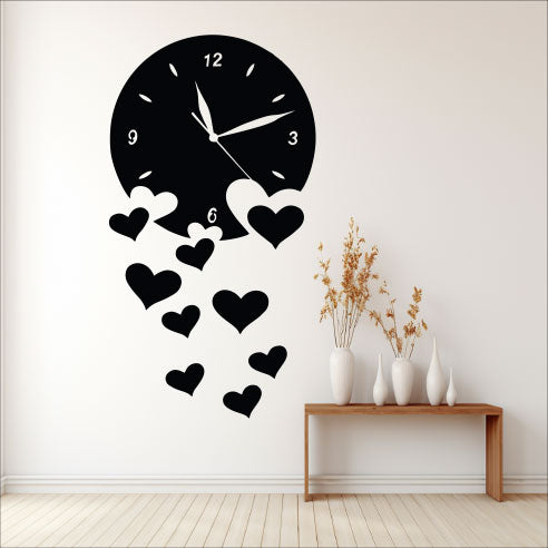 Wallexo Heart Drop / Falling Hearts Wall Clock
