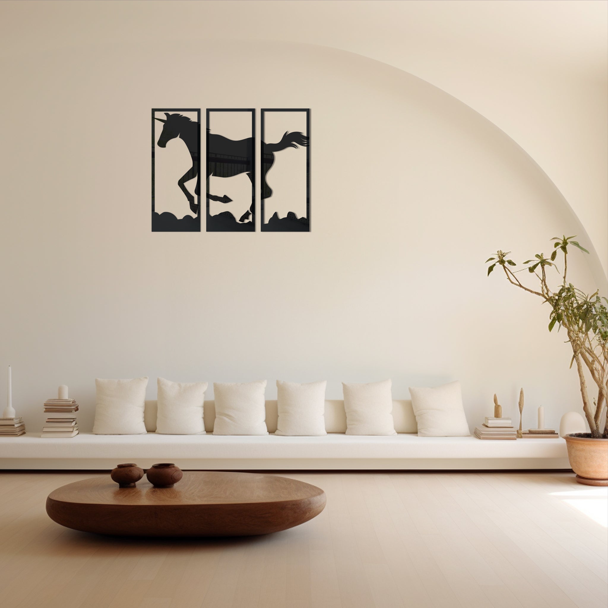 Wallexo Wooden Horse Wall Art Rustic Nature