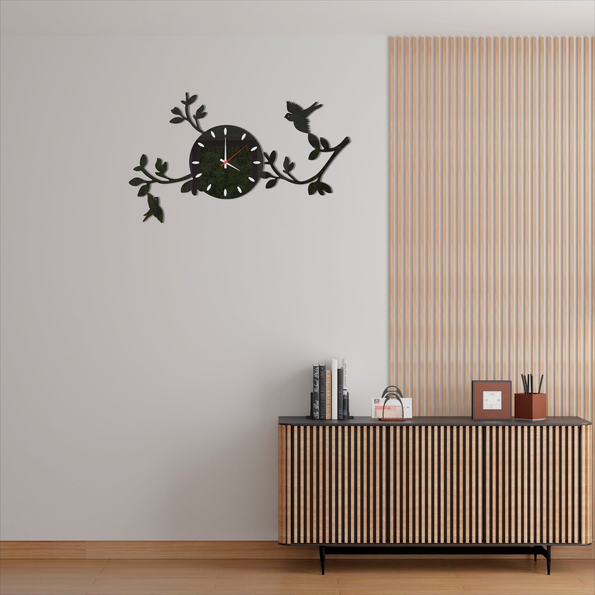 Wallexo Birds on Branches Wall Clock