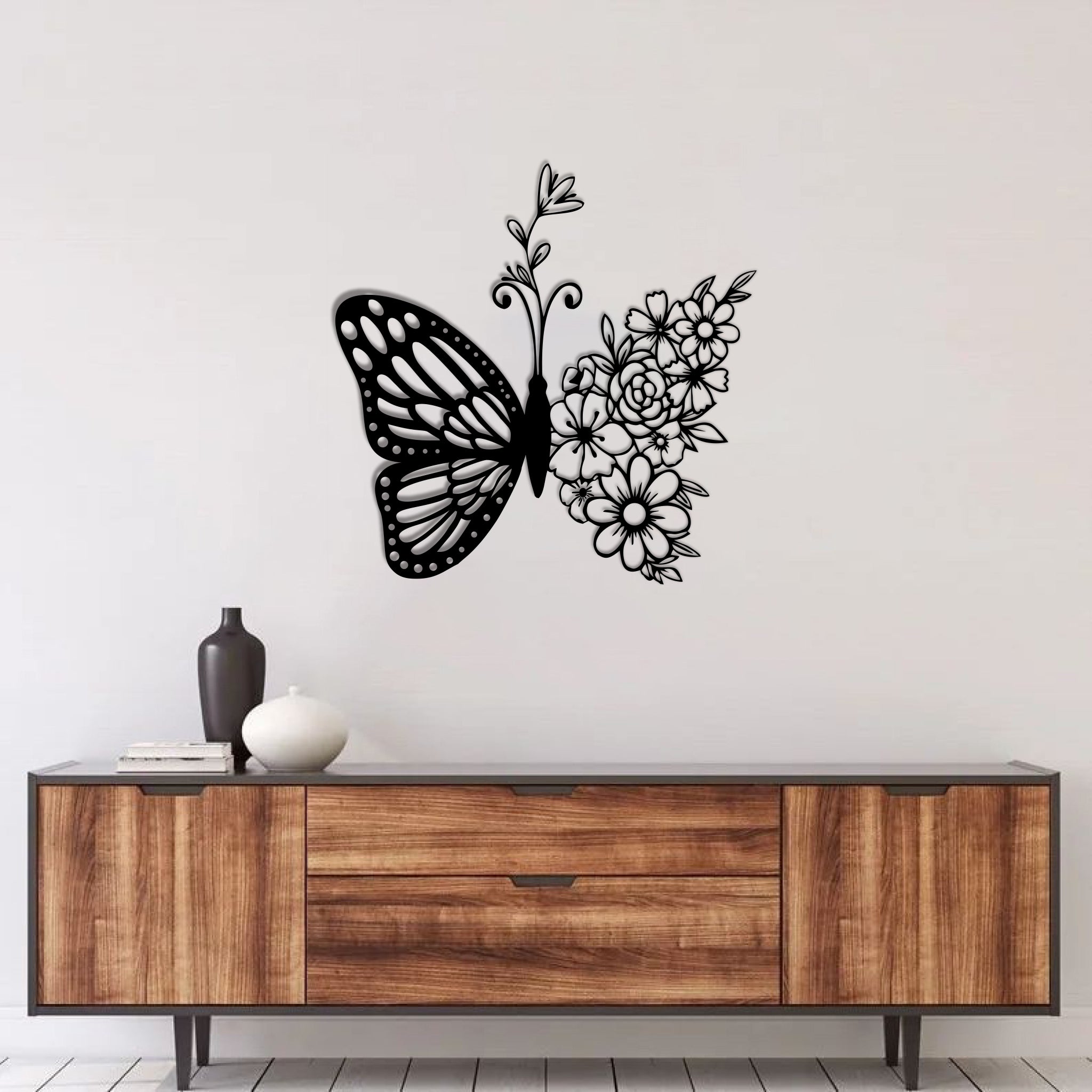 Floral Butterfly Wall Art