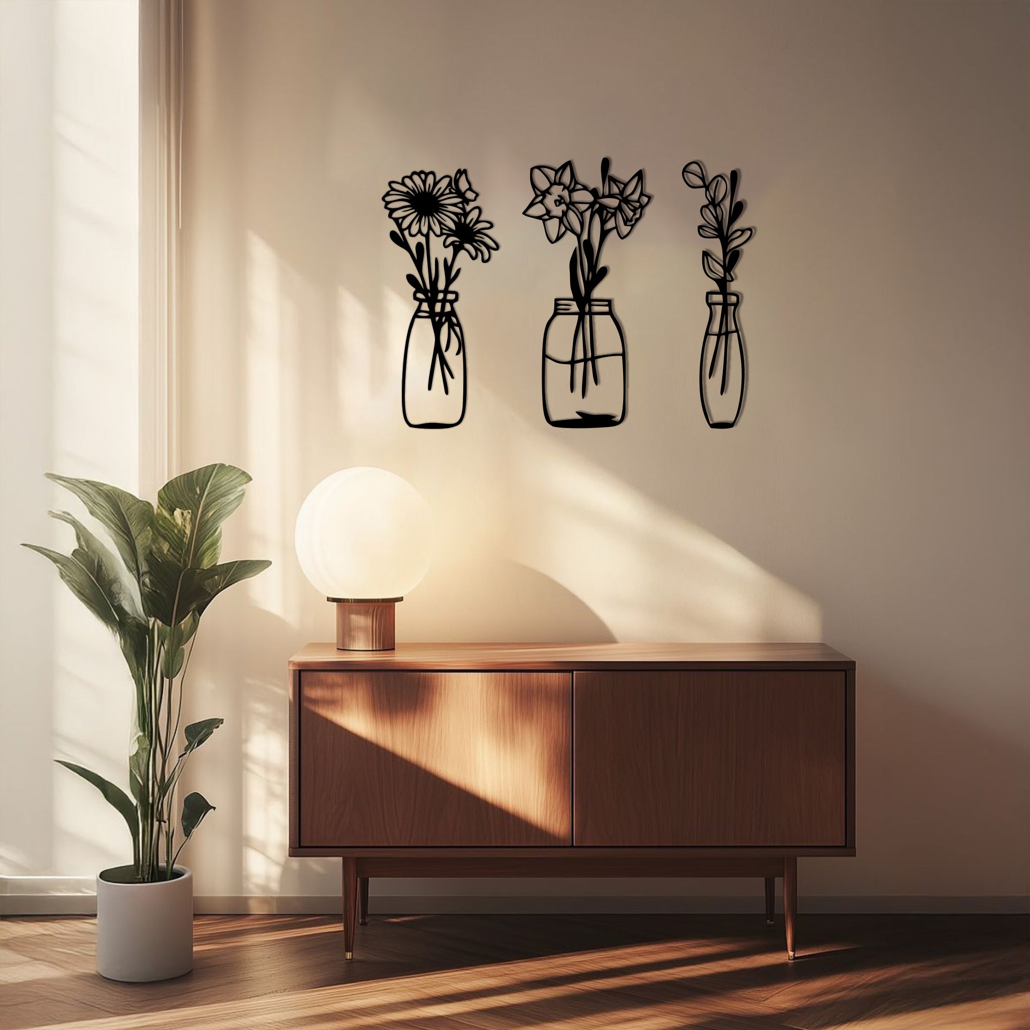 Wallexo Floral Jar Wall Art