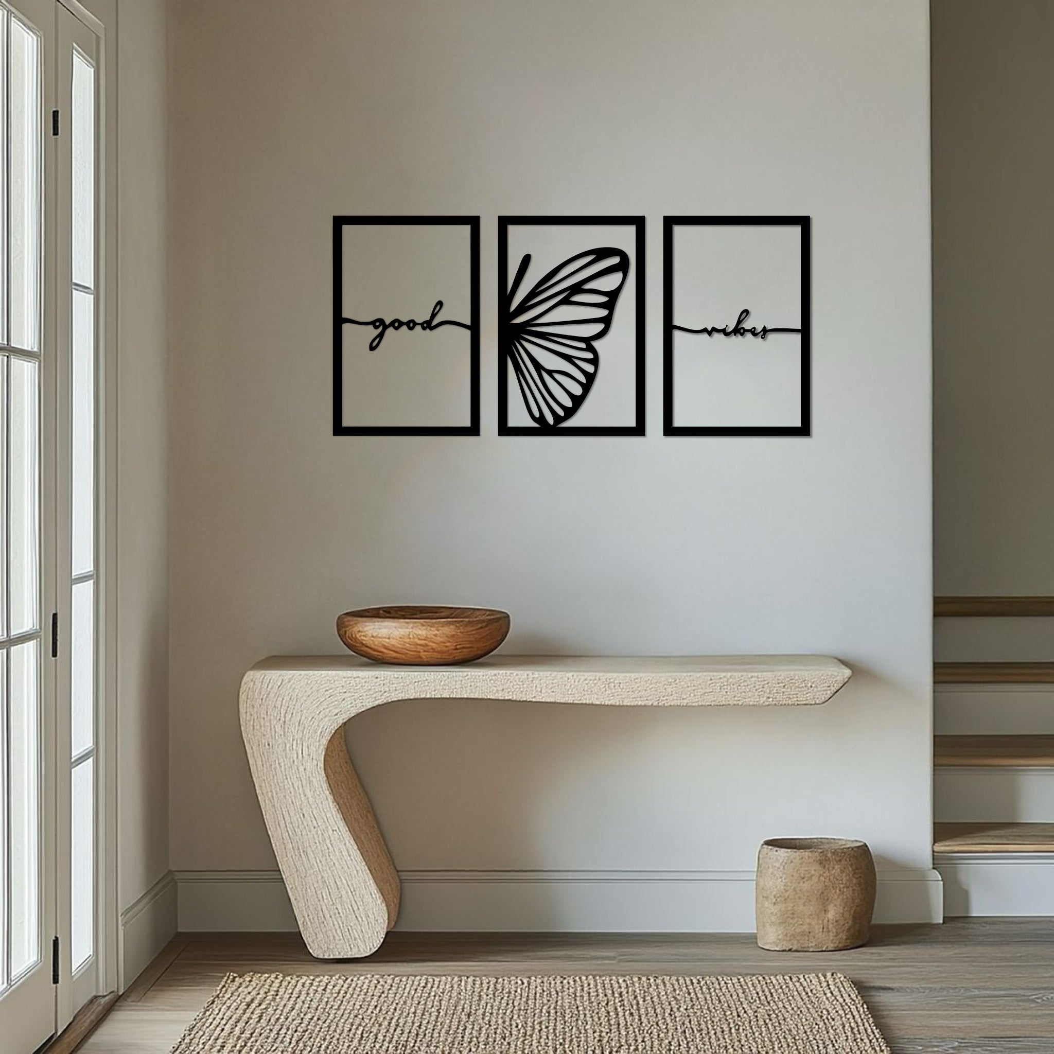 Wallexo Butterfly Good Vibes Wall Art