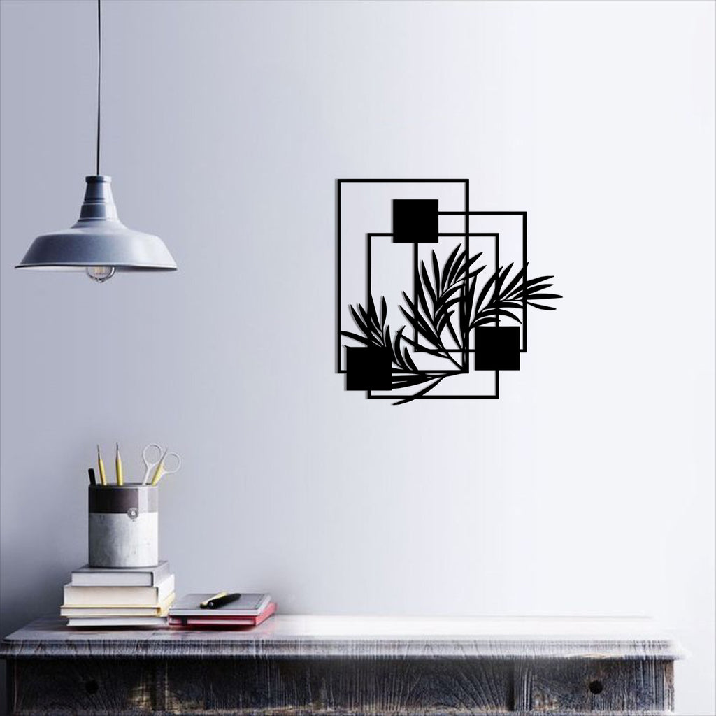 Walllexo Geometric Leaf Wall Art