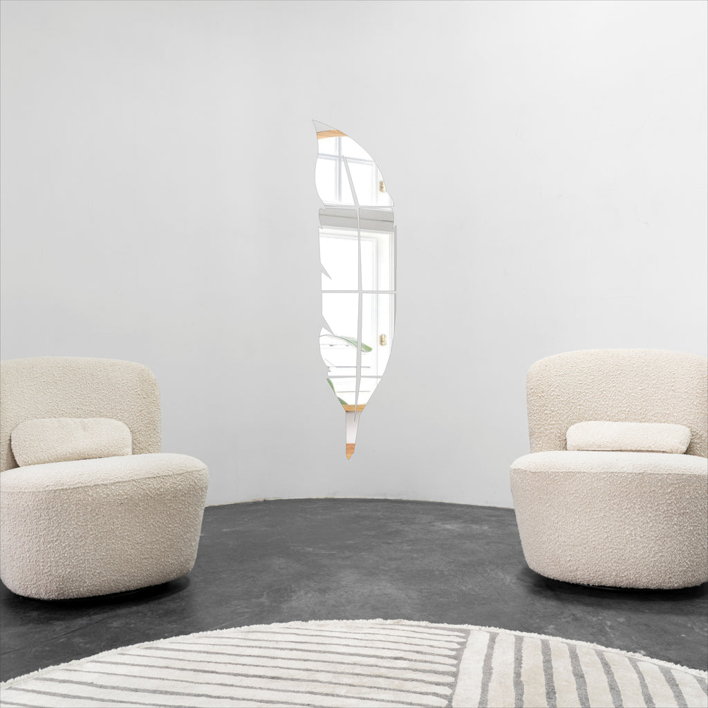 Wallexo Silver & Golden Leaf Modern Reflective Wall Decor