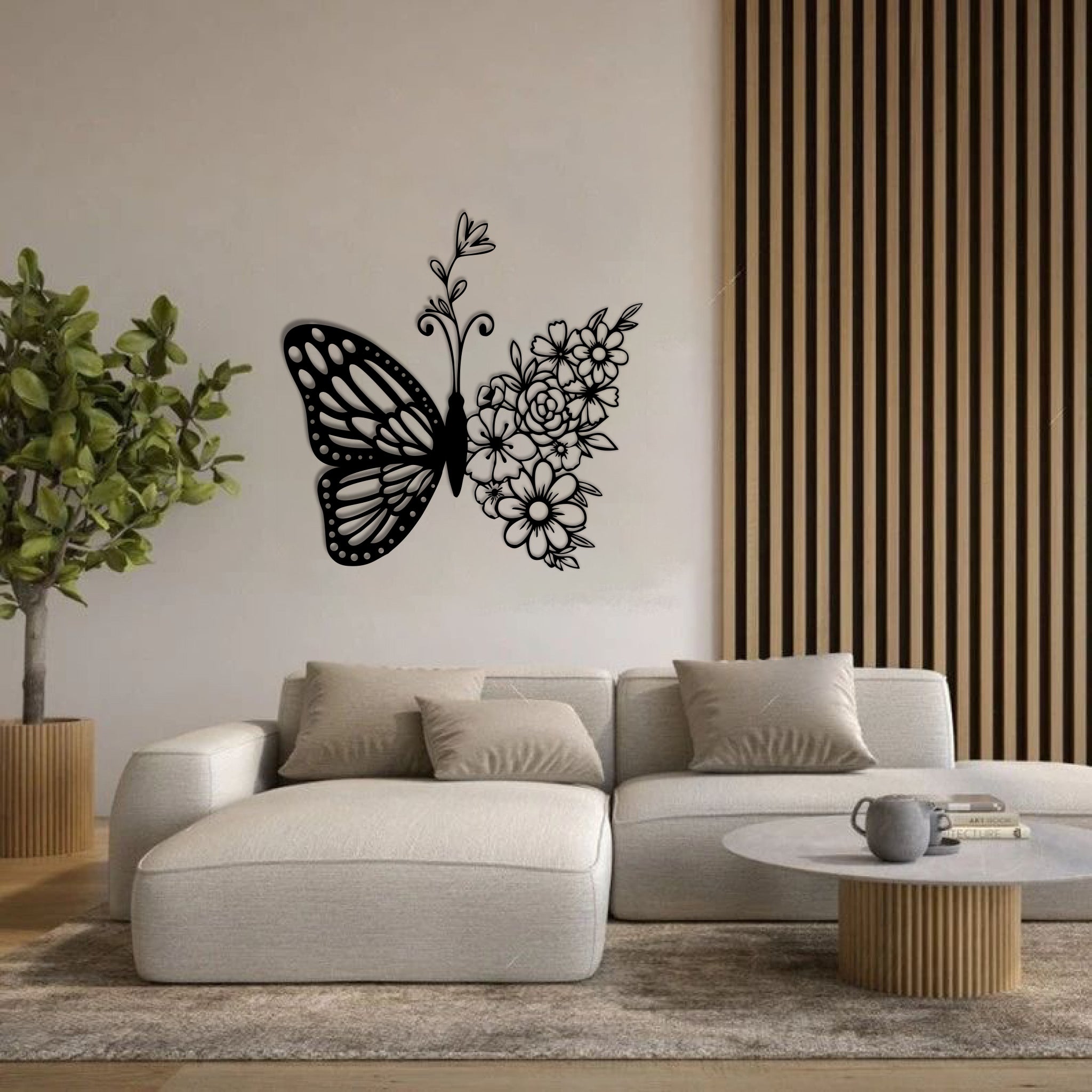 Floral Butterfly Wall Art