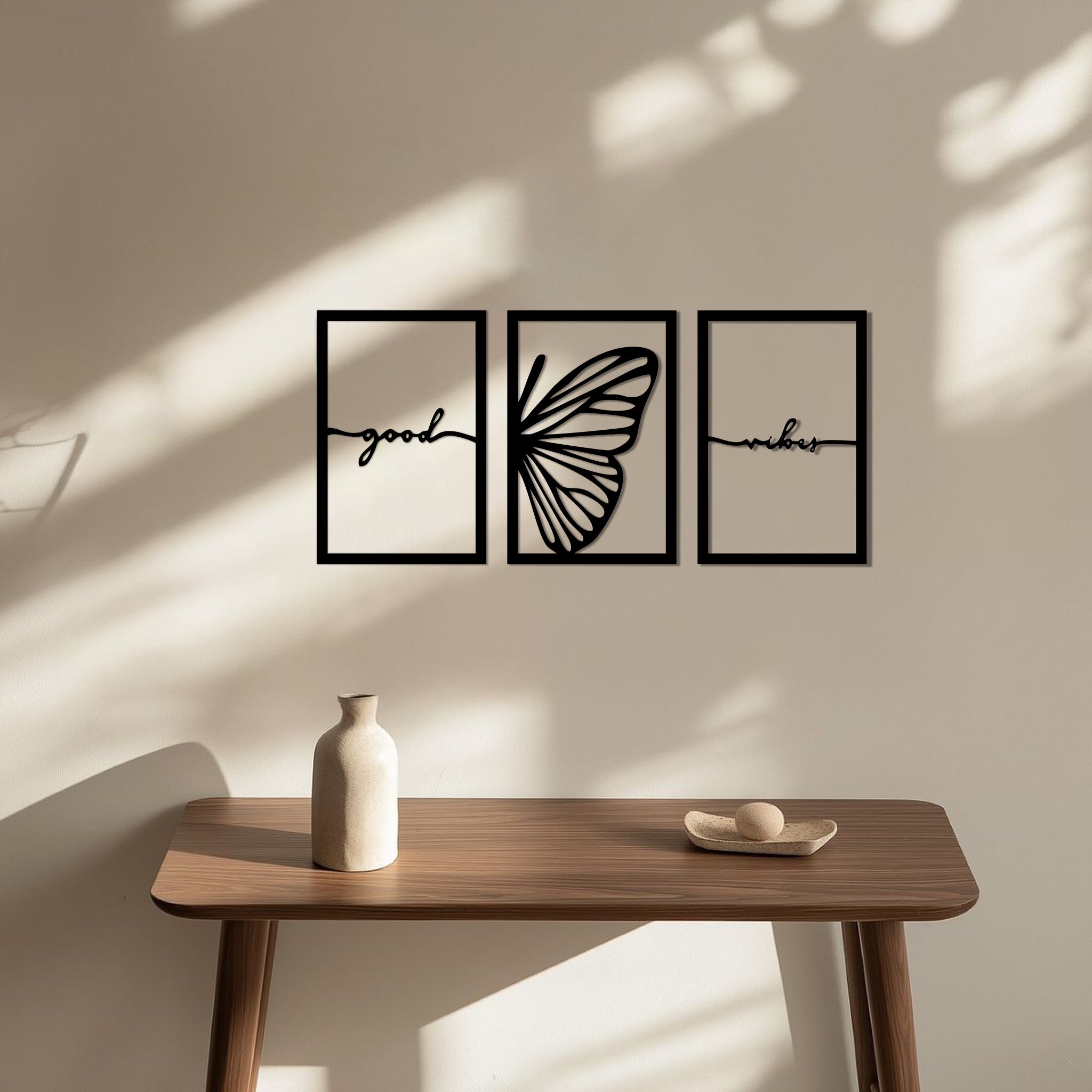 Wallexo Butterfly Good Vibes Wall Art