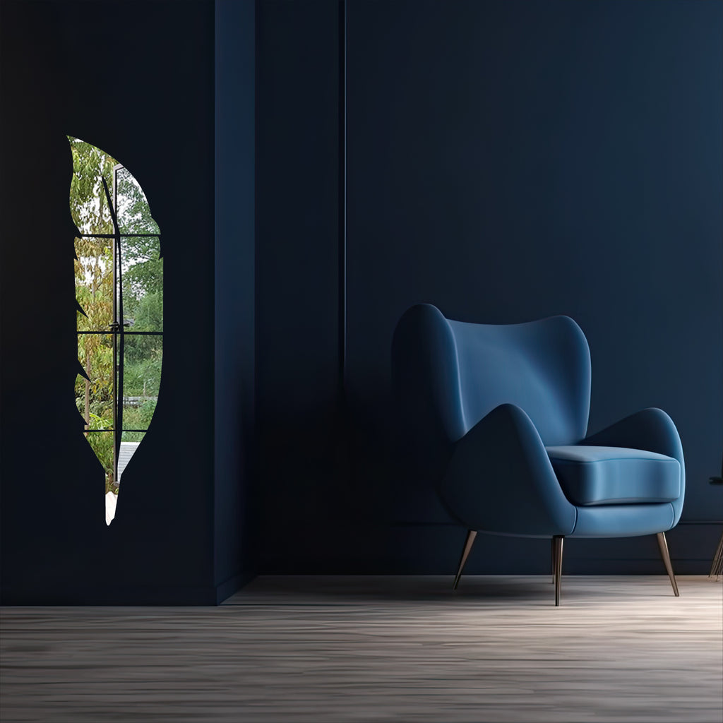 Wallexo Silver & Golden Leaf Modern Reflective Wall Decor