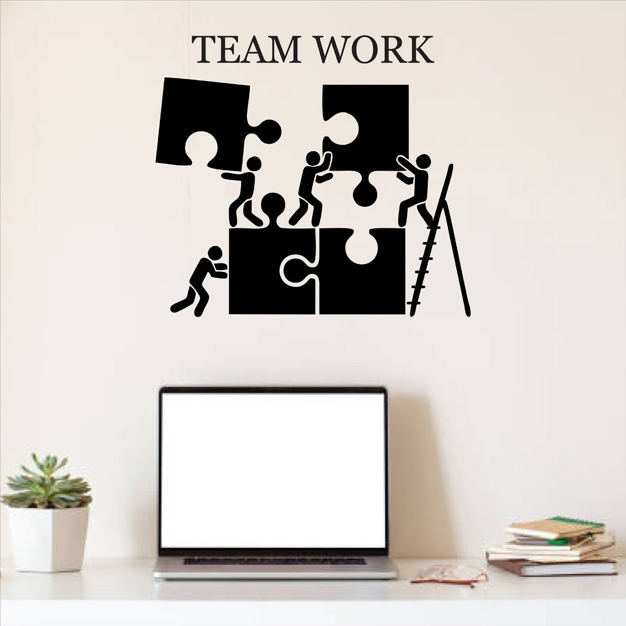 Wallexo TEAM WORK Wooden Wall Art