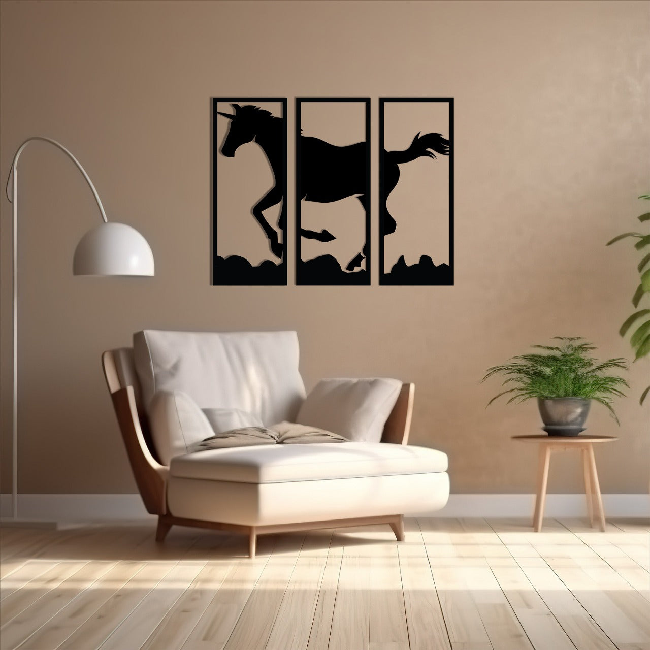 Wallexo Wooden Horse Wall Art Rustic Nature