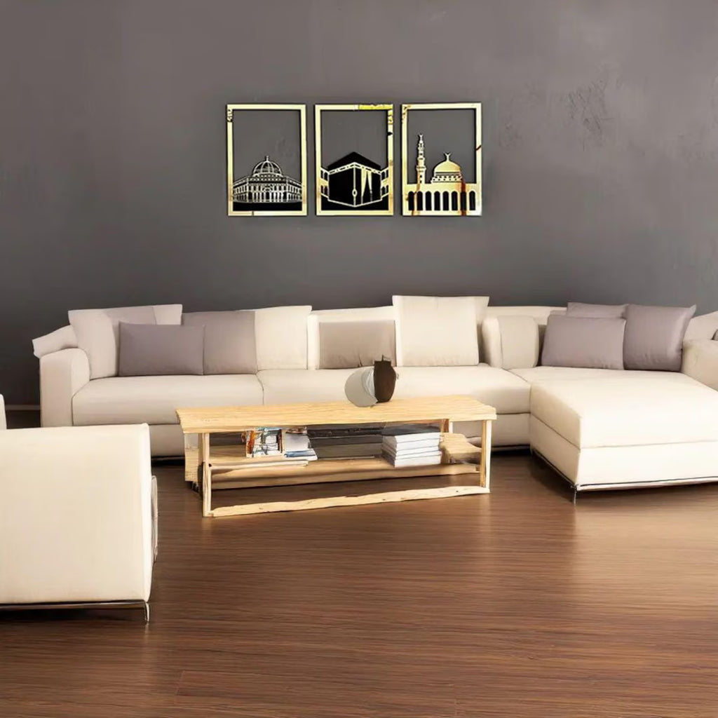 Wallexo Kaaba, Masjid Al-Aqsa &amp; Masjid An-Nabawi Islamic Wall Art